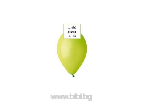 Латексов балон Light Green №18 /011 - 25 см.- 100 бр./пак.