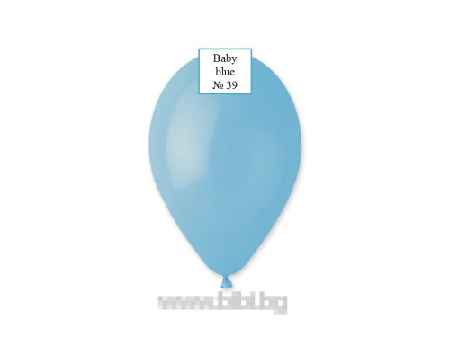 Латексов балон Baby blue №39 /072 - 25 см-100 бр./пак.