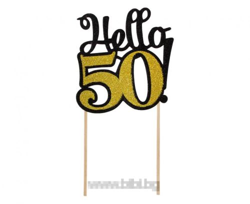 Топер за торта Hello 50